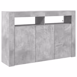 vidaXL Credenza Grigio cemento 116 x 30 x 75 cm Legno multistrato - Vista aggiuntiva 2