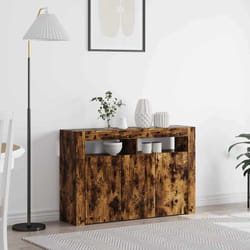 vidaXL Credenza Rovere fumo 116 x 30 x 75 cm Legno multistrato