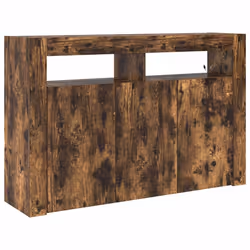 vidaXL Credenza Rovere fumo 116 x 30 x 75 cm Legno multistrato - Vista aggiuntiva 2