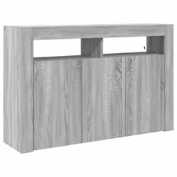vidaXL Credenza Grigio sonoma 116 x 30 x 75 cm Legno multistrato - Vista aggiuntiva 2