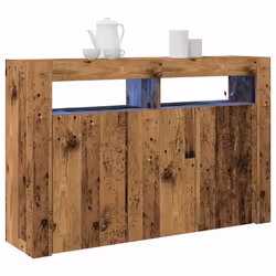 vidaXL Credenza Legno vecchio 116 x 30 x 75 cm Legno multistrato - Vista aggiuntiva 3