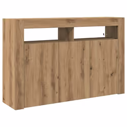 vidaXL Credenza rovere artigianale 116 x 30 x 75 cm Legno multistrato - Vista aggiuntiva 2