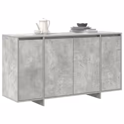 vidaXL Credenza Grigio cemento 135 x 41 x 69 cm Legno multistrato - Vista aggiuntiva 3