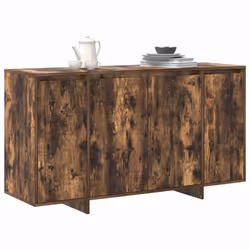 vidaXL Credenza Rovere fumo 135 x 41 x 69 cm Legno multistrato - Vista aggiuntiva 3