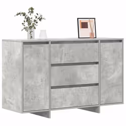 vidaXL Credenza Grigio cemento 120 x 41 x 75 cm Legno multistrato - Vista aggiuntiva 3