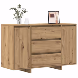 vidaXL Credenza rovere artigianale 120 x 41 x 75 cm Legno multistrato - Vista aggiuntiva 3