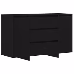 vidaXL Credenza Rovere nero 120 x 41 x 75 cm Legno multistrato - Vista aggiuntiva 2