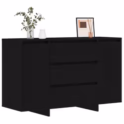 vidaXL Credenza Rovere nero 120 x 41 x 75 cm Legno multistrato - Vista aggiuntiva 3