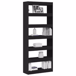 vidaXL Libreria Nero 80 x 30 x 198 cm Legno multistrato - Vista aggiuntiva 3