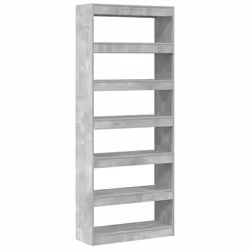 vidaXL Libreria Grigio cemento 80 x 30 x 198 cm Legno multistrato - Vista aggiuntiva 2