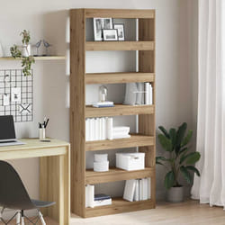 vidaXL Libreria rovere artigianale 80 x 30 x 198 cm Legno multistrato