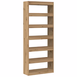 vidaXL Libreria rovere artigianale 80 x 30 x 198 cm Legno multistrato - Vista aggiuntiva 2