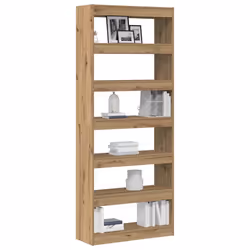 vidaXL Libreria rovere artigianale 80 x 30 x 198 cm Legno multistrato - Vista aggiuntiva 3