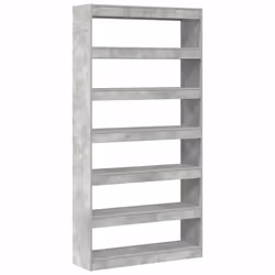 vidaXL Armadio per Libri Grigio Legno multistrato - Vista aggiuntiva 2