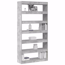 vidaXL Armadio per Libri Grigio Legno multistrato - Vista aggiuntiva 3