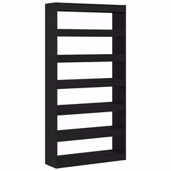 vidaXL Armadio per Libri Nero Legno multistrato - Vista aggiuntiva 2