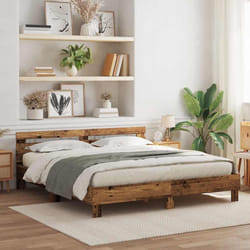 vidaXL Struttura del letto con testiera Legno vecchio 200 x 200 cm