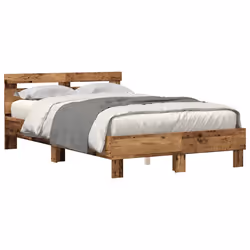 vidaXL Struttura del letto con testiera Legno vecchio 120 x 190 cm - Vista aggiuntiva 3