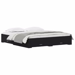 vidaXL Telaio del letto con cassetti Rovere nero 180 x 200 cm - Vista aggiuntiva 3