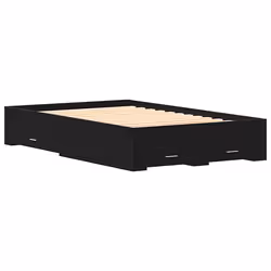 vidaXL Telaio del letto con cassetti Rovere nero 120 x 200 cm - Vista aggiuntiva 2