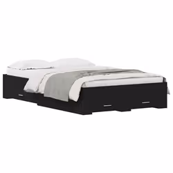 vidaXL Telaio del letto con cassetti Rovere nero 120 x 190 cm - Vista aggiuntiva 3