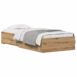 vidaXL Telaio del letto con cassetti rovere artigianale 100 x 200 cm - Vista aggiuntiva 3