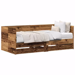 vidaXL Struttura di daybed con cassetti Legno vecchio 100 x 200 cm - Vista aggiuntiva 3