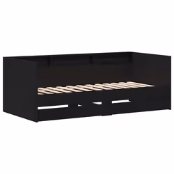 vidaXL Struttura di daybed con cassetti Rovere nero 100 x 200 cm - Vista aggiuntiva 2