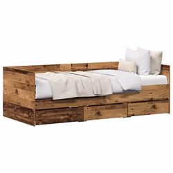 vidaXL Struttura di daybed con cassetti Legno vecchio 90 x 190 cm - Vista aggiuntiva 3