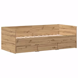 vidaXL Struttura di daybed con cassetti rovere artigianale 90 x 190 cm - Vista aggiuntiva 2