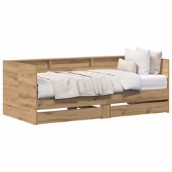 vidaXL Struttura di daybed con cassetti rovere artigianale 75 x 190 cm - Vista aggiuntiva 3