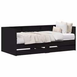 vidaXL Struttura di daybed con cassetti Rovere nero 75 x 190 cm - Vista aggiuntiva 3