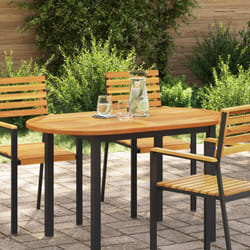 Vidaxl - Piano Tavolo 120x70x2,2 cm Ovale in Legno Massello di Teak