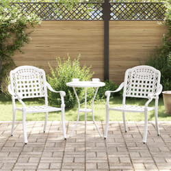 Vidaxl - Sedia da Giardino 2 pz Bianco in Alluminio Fuso