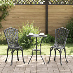Vidaxl - Sdraio da giardino 2 pcs Nero in alluminio pressofuso