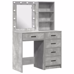 vidaXL Tavolo da Trucco con cassetto 2 pcs Grigio 50 x 41 x 135 cm - Vista aggiuntiva 2
