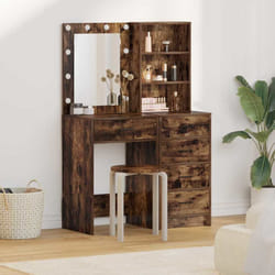 vidaXL Tavolo da Trucco con cassetto 2 pcs Marrone 50 x 41 x 135 cm