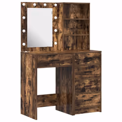 vidaXL Tavolo da Trucco con cassetto 2 pcs Marrone 50 x 41 x 135 cm - Vista aggiuntiva 2