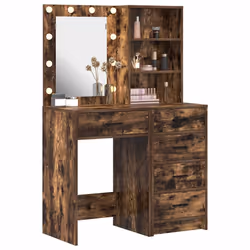 vidaXL Tavolo da Trucco con cassetto 2 pcs Marrone 50 x 41 x 135 cm - Vista aggiuntiva 3