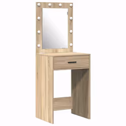 vidaXL Tavolo da Trucco con cassetto 3 pcs Marrone 40 x 41 x 135 cm - Vista aggiuntiva 2