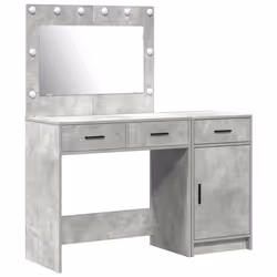 vidaXL Tavolo da Trucco 2 pcs Grigio 40 x 41 x 75 cm Legno multistrato - Vista aggiuntiva 2