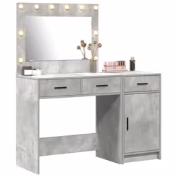 vidaXL Tavolo da Trucco 2 pcs Grigio 40 x 41 x 75 cm Legno multistrato - Vista aggiuntiva 3