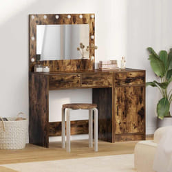 vidaXL Tavolo da Trucco con cassetto 2 pcs Marrone 40 x 41 x 75 cm