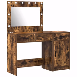 vidaXL Tavolo da Trucco con cassetto 2 pcs Marrone 40 x 41 x 75 cm - Vista aggiuntiva 2