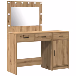 vidaXL Tavolo da Trucco con cassetto 2 pcs Marrone 40 x 41 x 75 cm - Vista aggiuntiva 2