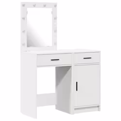 vidaXL Tavolo da Trucco con cassetto 2 pcs Bianco 50 x 41 x 135 cm - Vista aggiuntiva 2