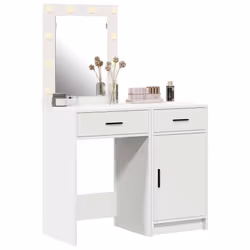 vidaXL Tavolo da Trucco con cassetto 2 pcs Bianco 50 x 41 x 135 cm - Vista aggiuntiva 3
