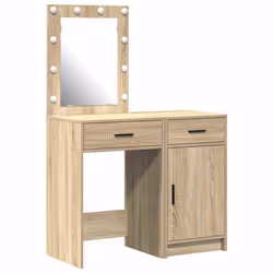 vidaXL Tavolo da Trucco con cassetto 2 pcs Marrone 50 x 41 x 135 cm - Vista aggiuntiva 2
