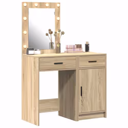 vidaXL Tavolo da Trucco con cassetto 2 pcs Marrone 50 x 41 x 135 cm - Vista aggiuntiva 3