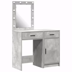 vidaXL Tavolo da Trucco con cassetto 2 pcs Grigio 50 x 41 x 135 cm - Vista aggiuntiva 2